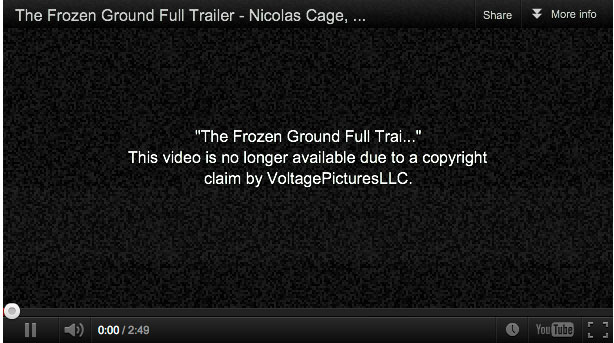 Frozen Ground: Copyright Warning