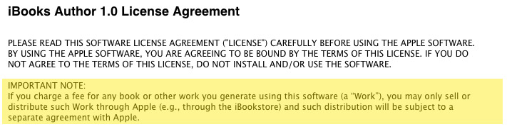 iBooks Author license