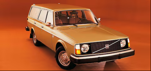 1974 volvo station wagon (orange)